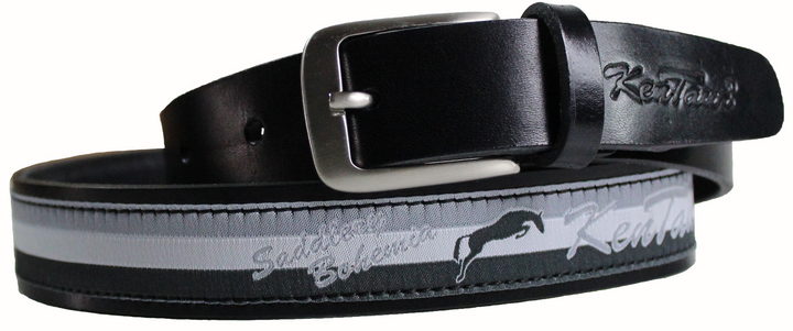 Leather belt with Kentaur coloured print